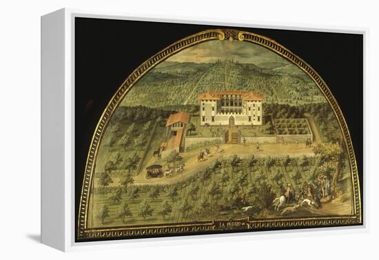 Villa La Peggio, Tuscany, Italy, from Series of Lunettes of Tuscan Villas, 1599-1602-Giusto Utens-Framed Premier Image Canvas