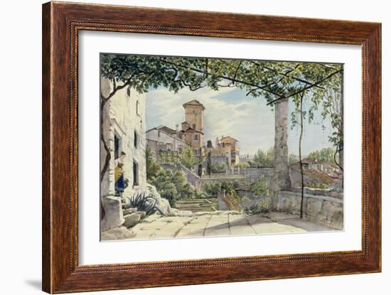 Villa Malta, Rome, about 1840-Franz Ludwig Catel-Framed Giclee Print