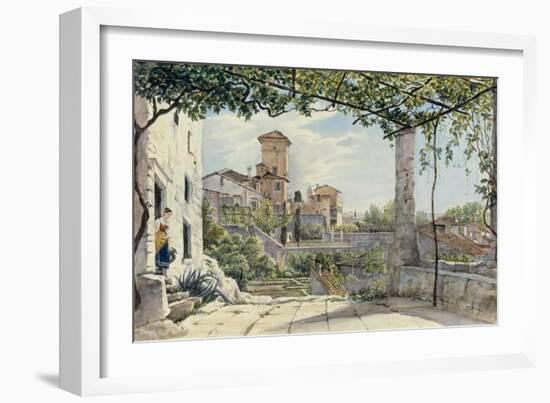 Villa Malta, Rome, about 1840-Franz Ludwig Catel-Framed Giclee Print