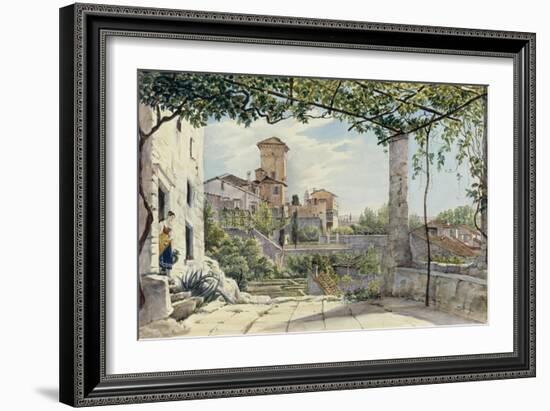 Villa Malta, Rome, about 1840-Franz Ludwig Catel-Framed Giclee Print