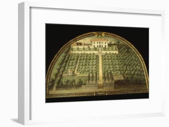 Villa Marignolle, Tuscany, Italy, from Series of Lunettes of Tuscan Villas, 1599-1602-Giusto Utens-Framed Giclee Print