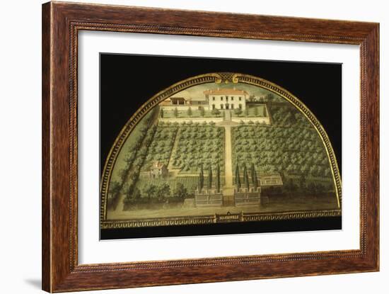 Villa Marignolle, Tuscany, Italy, from Series of Lunettes of Tuscan Villas, 1599-1602-Giusto Utens-Framed Giclee Print