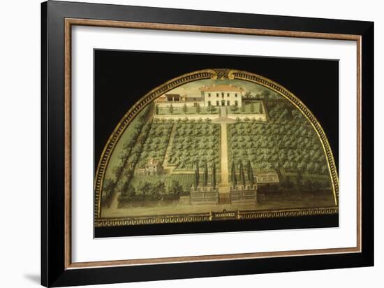 Villa Marignolle, Tuscany, Italy, from Series of Lunettes of Tuscan Villas, 1599-1602-Giusto Utens-Framed Giclee Print