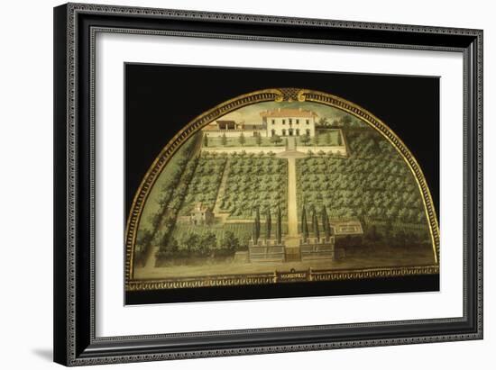 Villa Marignolle, Tuscany, Italy, from Series of Lunettes of Tuscan Villas, 1599-1602-Giusto Utens-Framed Giclee Print