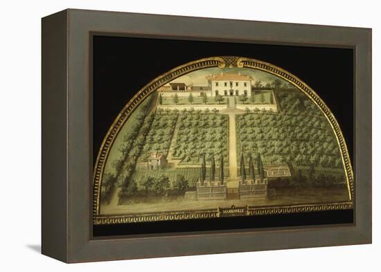 Villa Marignolle, Tuscany, Italy, from Series of Lunettes of Tuscan Villas, 1599-1602-Giusto Utens-Framed Premier Image Canvas