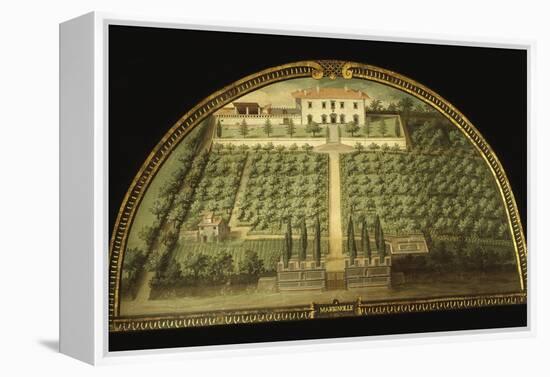 Villa Marignolle, Tuscany, Italy, from Series of Lunettes of Tuscan Villas, 1599-1602-Giusto Utens-Framed Premier Image Canvas