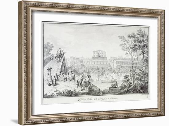 Villa Medici at Poggio in Caiano-Giuseppe Zocchi-Framed Giclee Print