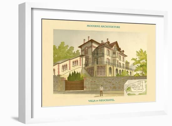 Villa - Neuchatel-Chatelain-Framed Art Print