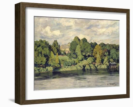 Villa on a Markish Lake, C. 1906-Walter Leistikow-Framed Giclee Print