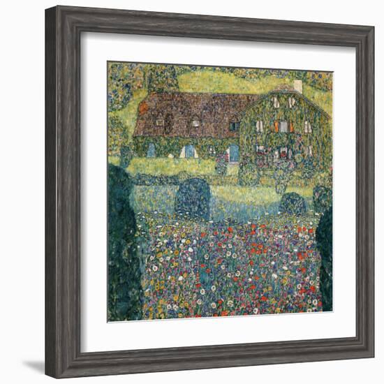 Villa on the Attersee-Gustav Klimt-Framed Giclee Print