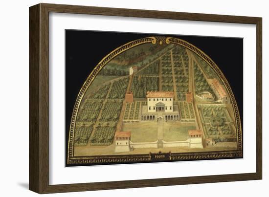 Villa Poggio, Built for the De Medici Family, Caiano, Tuscany, Italy, from Series-Giusto Utens-Framed Giclee Print