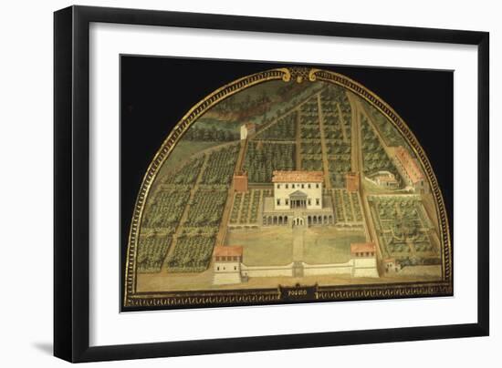 Villa Poggio, Built for the De Medici Family, Caiano, Tuscany, Italy, from Series-Giusto Utens-Framed Giclee Print