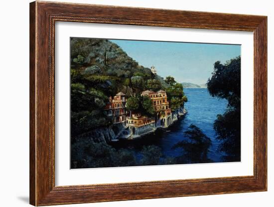 Villa, Portofino, from Hotel Picolo, Liguria, 1998-Trevor Neal-Framed Giclee Print