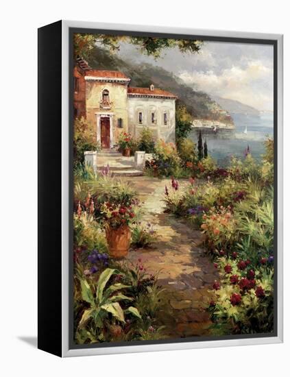 Villa's Garden Path-Peter Bell-Framed Stretched Canvas
