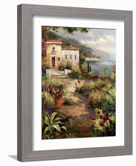 Villa's Garden Path-Peter Bell-Framed Art Print