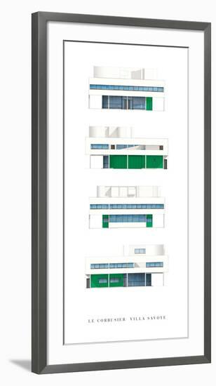 Villa Savoye, Paris-Le Corbusier-Framed Art Print