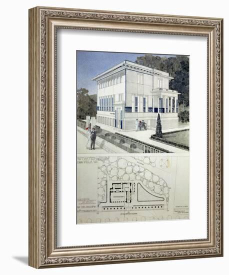 Villa Wagner, Vienna, Design Showing the Exterior of the House, Built of Steel and Concrete 1913-Otto Wagner-Framed Giclee Print