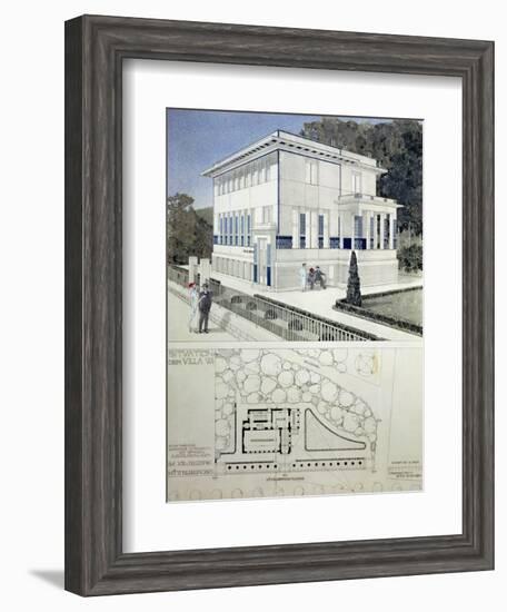 Villa Wagner, Vienna, Design Showing the Exterior of the House, Built of Steel and Concrete 1913-Otto Wagner-Framed Giclee Print