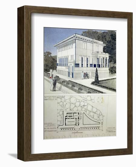 Villa Wagner, Vienna, Design Showing the Exterior of the House, Built of Steel and Concrete 1913-Otto Wagner-Framed Giclee Print