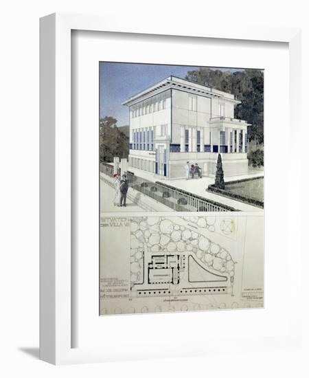 Villa Wagner, Vienna, Design Showing the Exterior of the House, Built of Steel and Concrete 1913-Otto Wagner-Framed Giclee Print