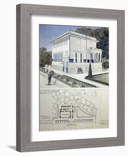 Villa Wagner, Vienna, Design Showing the Exterior of the House, Built of Steel and Concrete 1913-Otto Wagner-Framed Giclee Print