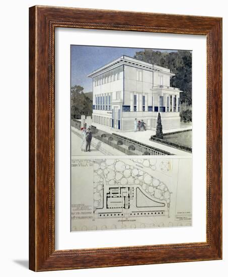 Villa Wagner, Vienna, Design Showing the Exterior of the House, Built of Steel and Concrete 1913-Otto Wagner-Framed Giclee Print