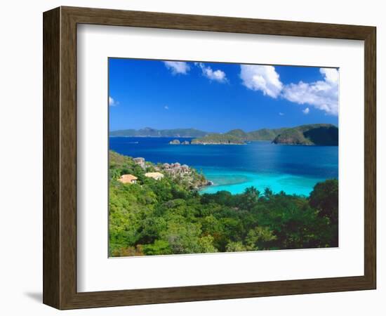 Villa with a View, Saint John, US Virgin Islands-George Oze-Framed Photographic Print