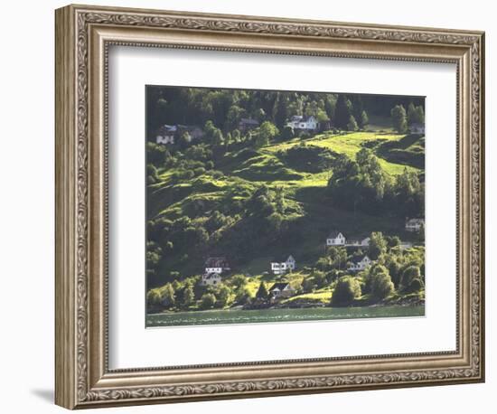 Village along Sogne Fjord, Norway-Russell Young-Framed Photographic Print