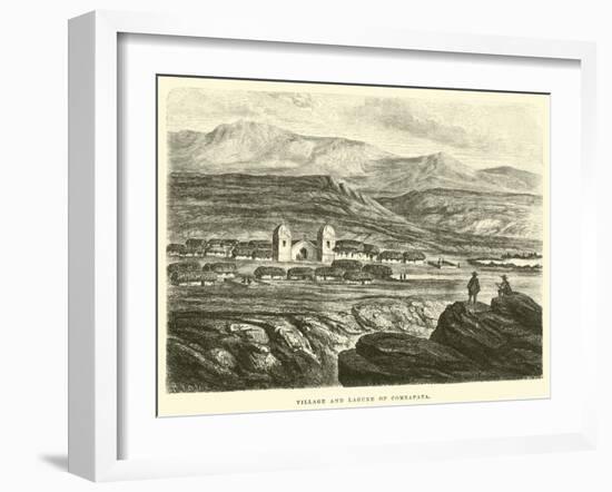 Village and Lagune of Combapata-Édouard Riou-Framed Giclee Print