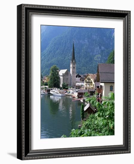 Village and Lake, Hallstatt, Austrian Lakes, Austria-Jean Brooks-Framed Photographic Print