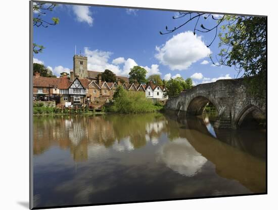 Village and Medieval Bridge over the River Medway, Aylesford, Near Maidstone, Kent, England, UK-Stuart Black-Mounted Photographic Print