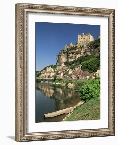 Village and River Dordogne, Beynac, Dordogne, Aquitaine, France-Michael Busselle-Framed Photographic Print