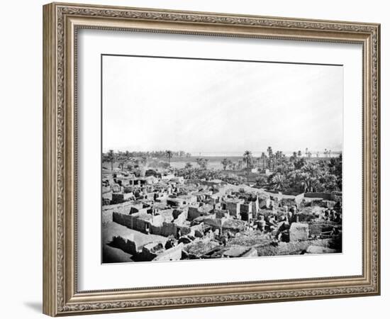 Village at Karnak, Nubia, Egypt, 1887-Henri Bechard-Framed Giclee Print