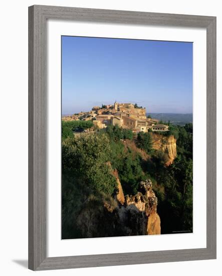 Village at Sunrise, Roussillon, Vaucluse, Cote d'Azur, Provence, France, Europe-Ruth Tomlinson-Framed Photographic Print