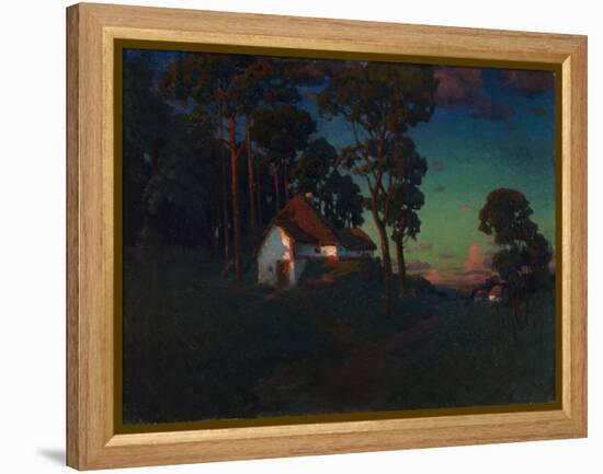 Village at Sunset, 1923-Konstantin Wroblewski-Framed Premier Image Canvas