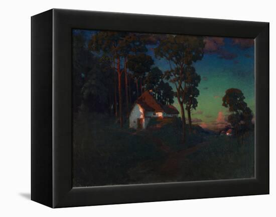 Village at Sunset, 1923-Konstantin Wroblewski-Framed Premier Image Canvas