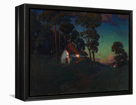 Village at Sunset, 1923-Konstantin Wroblewski-Framed Premier Image Canvas