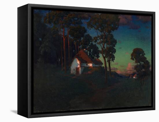 Village at Sunset, 1923-Konstantin Wroblewski-Framed Premier Image Canvas