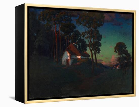 Village at Sunset, 1923-Konstantin Wroblewski-Framed Premier Image Canvas