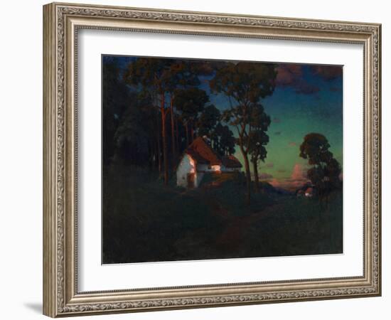 Village at Sunset, 1923-Konstantin Wroblewski-Framed Giclee Print