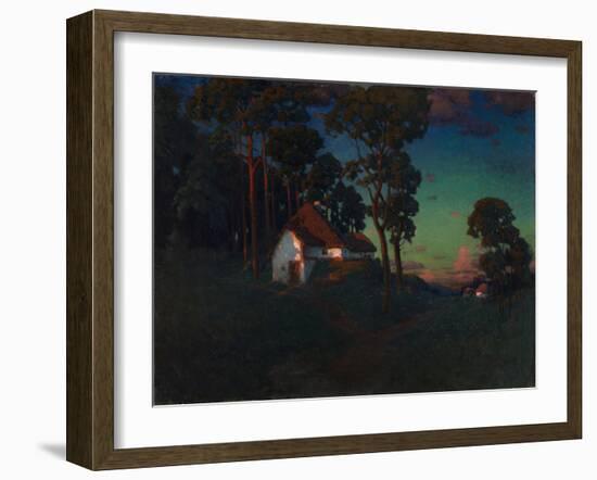 Village at Sunset, 1923-Konstantin Wroblewski-Framed Giclee Print
