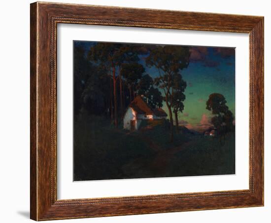 Village at Sunset, 1923-Konstantin Wroblewski-Framed Giclee Print