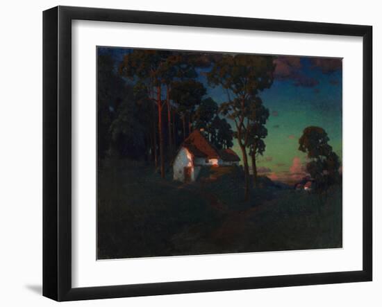 Village at Sunset, 1923-Konstantin Wroblewski-Framed Giclee Print