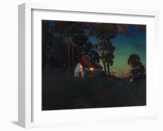 Village at Sunset, 1923-Konstantin Wroblewski-Framed Giclee Print