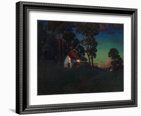 Village at Sunset, 1923-Konstantin Wroblewski-Framed Giclee Print