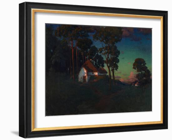 Village at Sunset, 1923-Konstantin Wroblewski-Framed Giclee Print