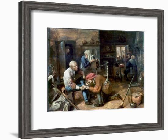 Village Barber-Surgeon-Adriaen Brouwer-Framed Giclee Print