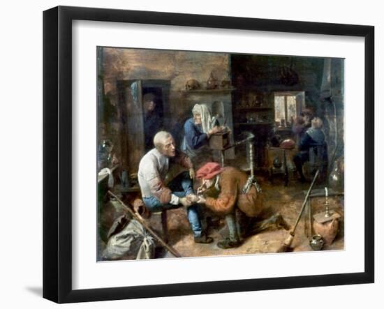 Village Barber-Surgeon-Adriaen Brouwer-Framed Giclee Print