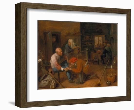 Village Barber-Adriaen Brouwer-Framed Giclee Print