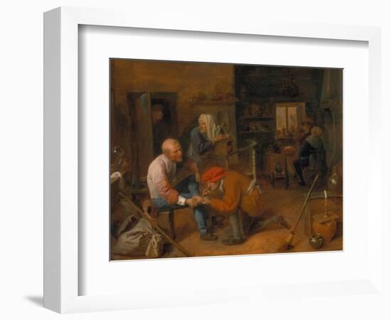 Village Barber-Adriaen Brouwer-Framed Giclee Print